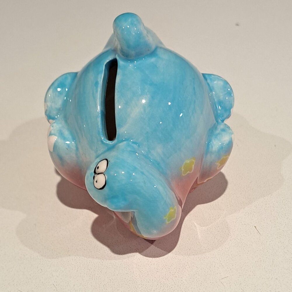 Mini blue dinosaur bank - Picture 4 of 7